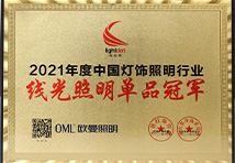 2021年度中国灯饰照明行业线光照明单品fun88乐天堂